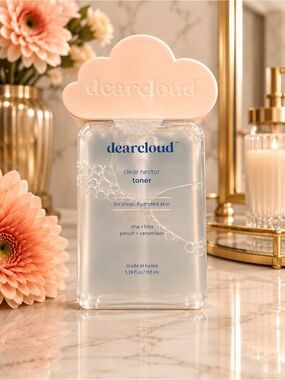 dearcloud Clear Nectar Toner AHA BHA Peach Ceramides 5.24 oz 155 mL